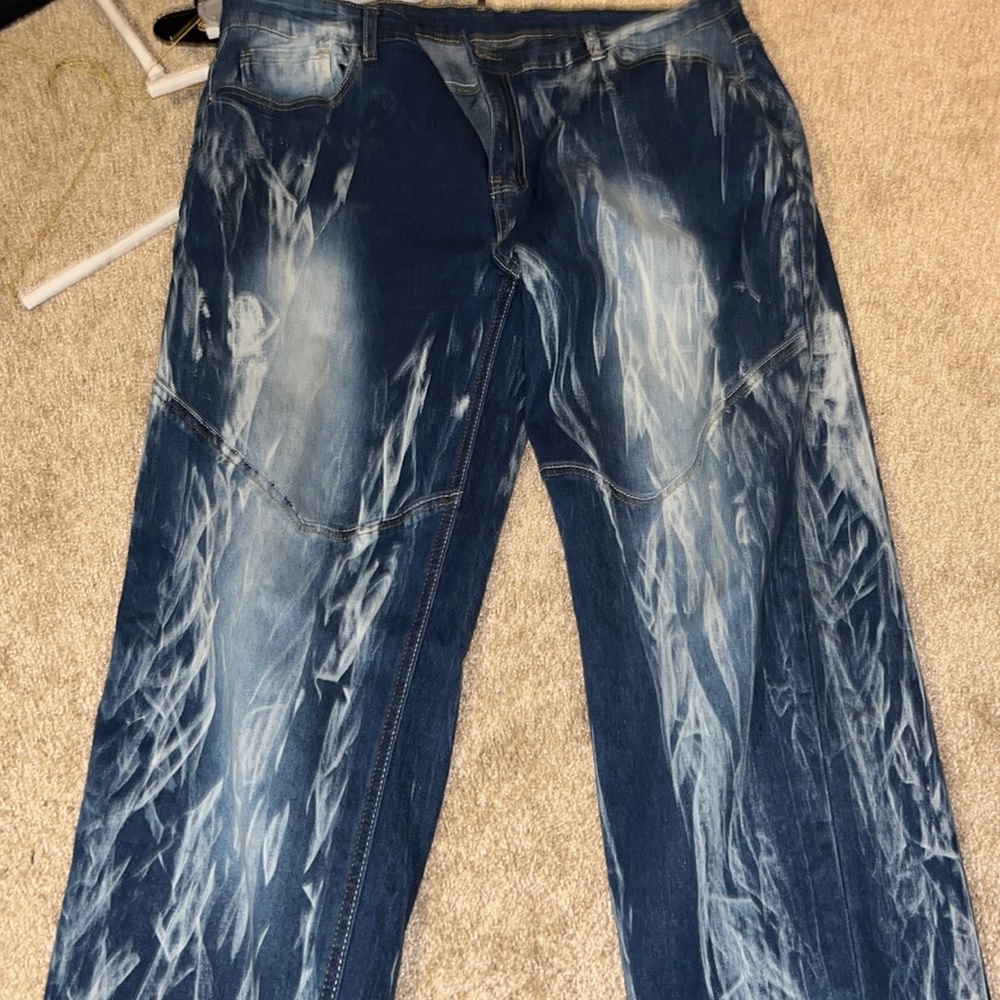 Blue denim jeans